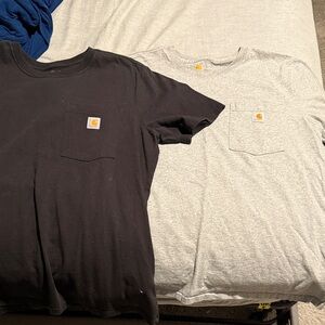 Carhartt Men's Short Sleeve Pocket Tees - Black and Gray